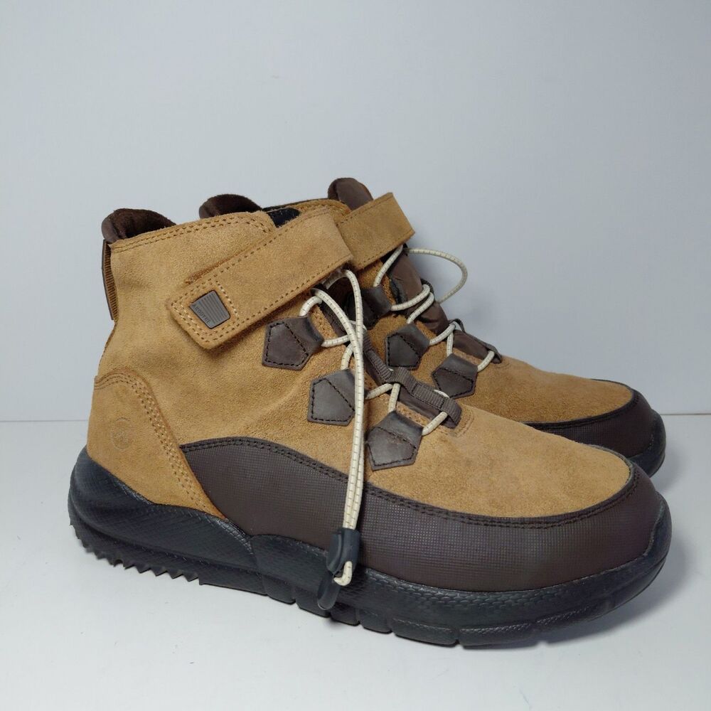 Anodyne Hiking Boots Womens 7.5 XW Brown Leather Round Toe Lace Up Ankle Top